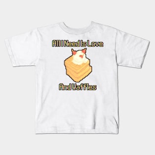 All I Need Is Love And Waffles Kids T-Shirt